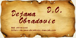 Dejana Obradović vizit kartica